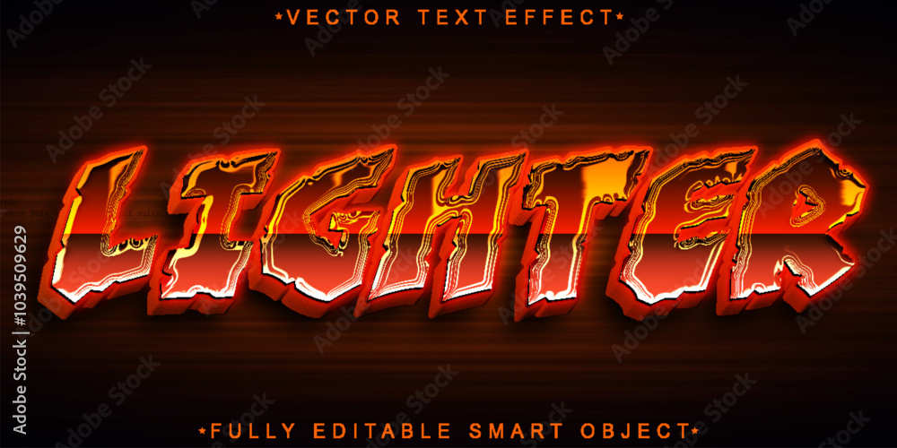 Poster lightervector fully editable smart object text effect