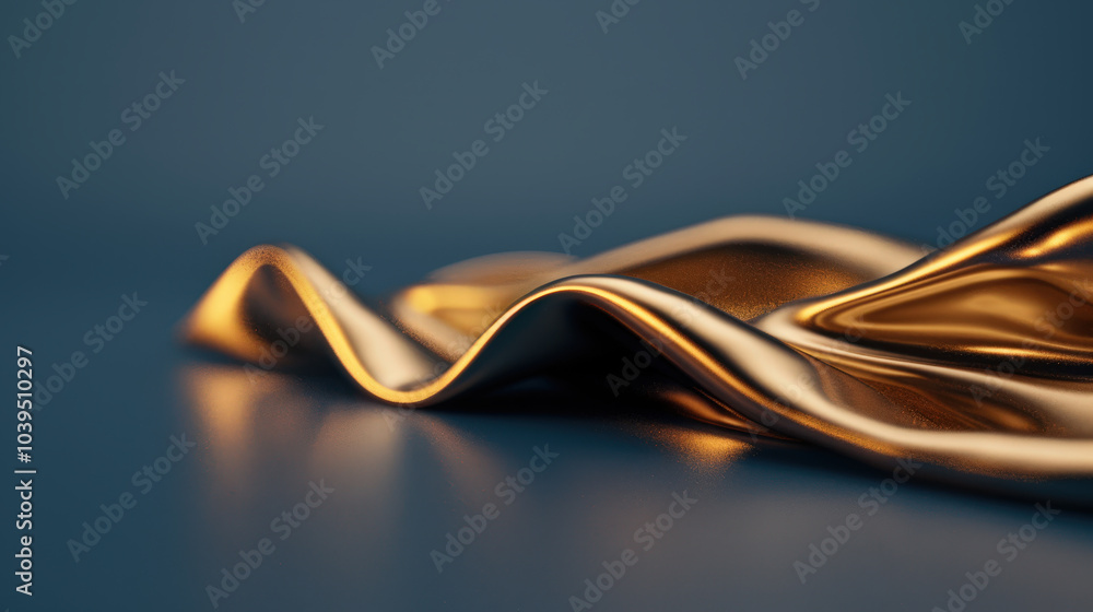Aufkleber stunning abstract representation of liquid gold, featuring soft waves and smooth textures that creat