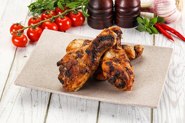 Hot and tasty chicken drumstick barbecue