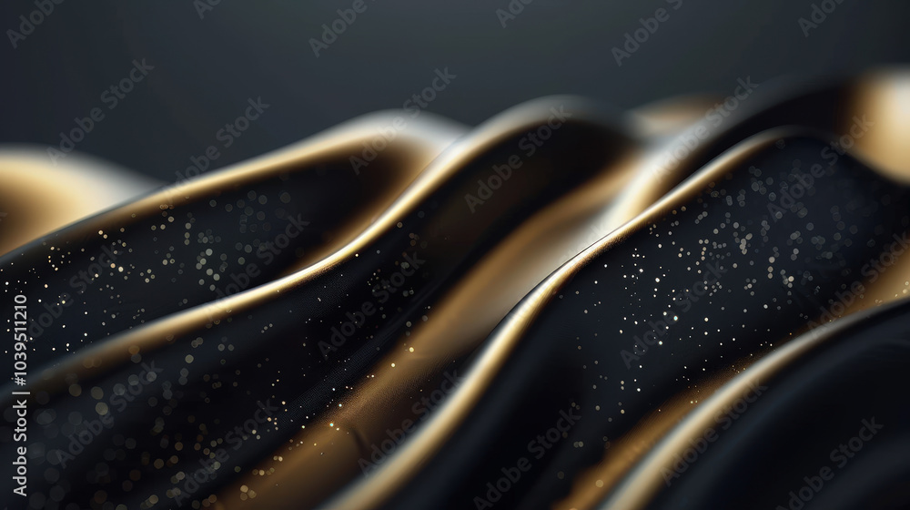 Aufkleber abstract liquid gold texture with swirling waves creates mesmerizing visual effect, showcasing blend