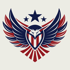 Abstract Eagle Feathers Vector Art-Symbol of Freedom and American Pride