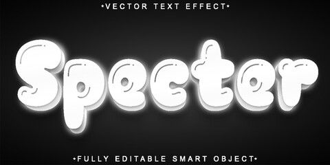 Fototapeta premium Black Specter Vector Fully Editable Smart Object Text Effect