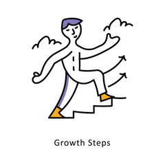 Growth Steps isometric stock illustration. EPS File stock illustration