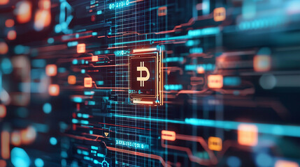 Obraz premium Exploring the future of fintech how smart contracts revolutionize automated compliance processes in financial technology