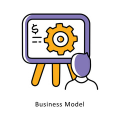 Business Model isometric stock illustration. EPS File stock illustration
