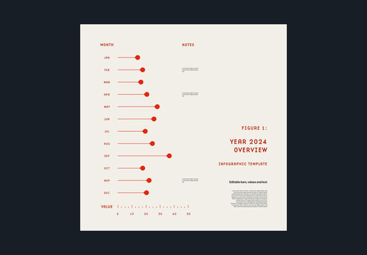 Vertical Timeline Infographics Template with Year Overview
