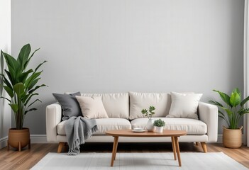 modern living room with sofa