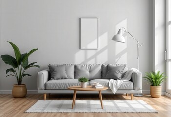 modern living room with sofa