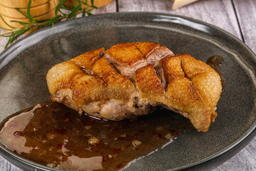 Delicous roasted duck breast fillet