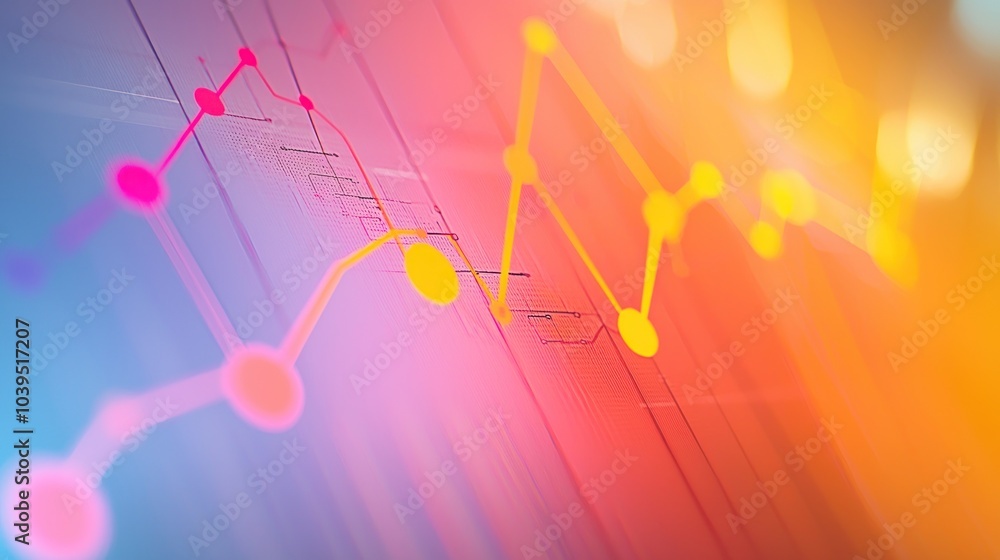 Poster analysis working financial results. analysis of sales forecast graphs, financial accounting abstract