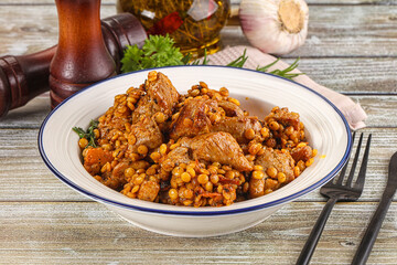 Rasted chicken meat with ptitim