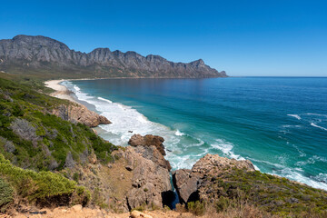 Beautiful Kogel Bay Beach between Gordans Bay and Bettys Bay along the Whale Coast Route in South Africa.