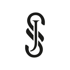 Initial Letter SJ or SJS logo for Beauty Elegant Luxury logo design, personal mark, iconic logo