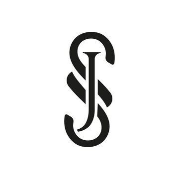 Initial Letter SJ or SJS logo for Beauty Elegant Luxury logo design, personal mark, iconic logo