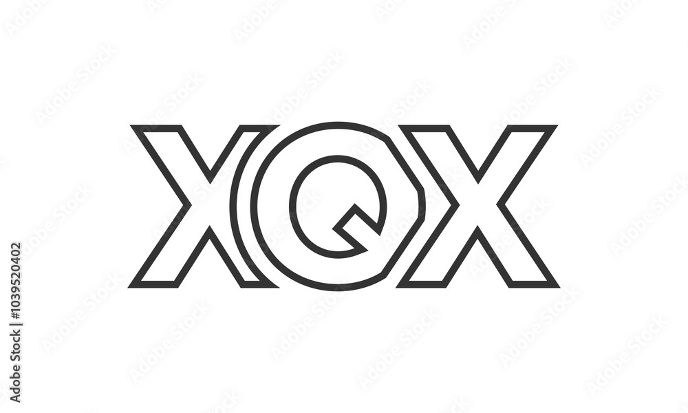 Poster xqx logo design template with strong and modern bold text. initial based vector logotype featuring s