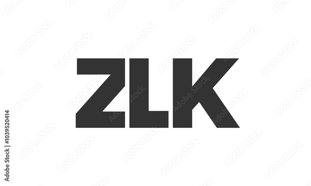 Poster zlk logo design template with strong and modern bold text. initial based vector logotype featuring s