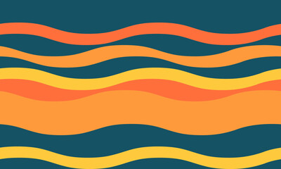 Abstract background with wavy stripes in vibrant colors, creating a rippled, liquid effect. Smooth curves and textured lines add elegance, vitality, and creativity. Ideal for wallpaper or textile.