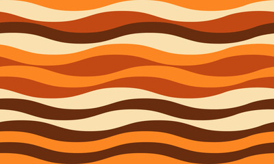 Abstract background with wavy stripes in vibrant colors, creating a rippled, liquid effect. Smooth curves and textured lines add elegance, vitality, and creativity. Ideal for wallpaper or textile.