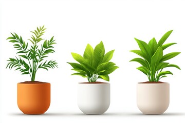 Minimalistic arrangement of small potted herbs in white pots against a white background perfect for modern kitchen decor herb gardening and sustainable interior design