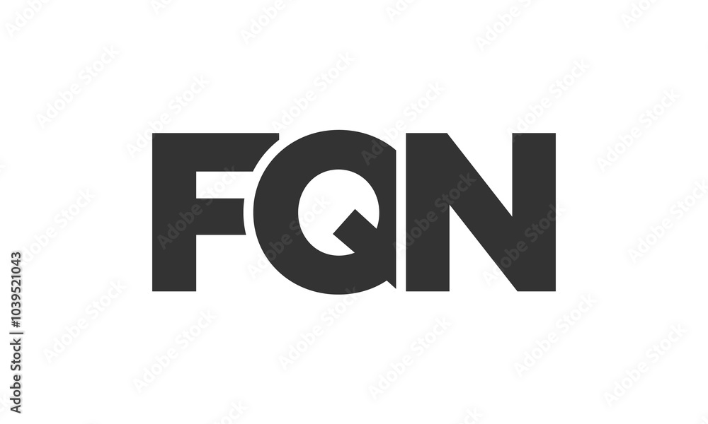 Fototapete fqn logo design template with strong and modern bold text. initial based vector logotype featuring s