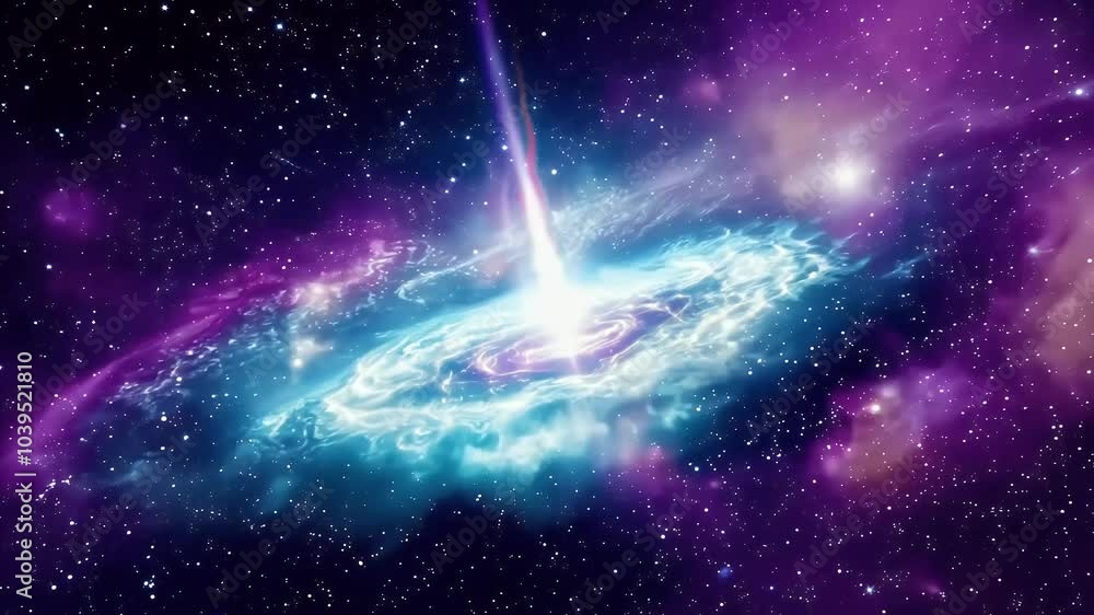 Wall mural animation presents breathtaking flight clouds star fields outer space glowing nebulae stars highqual