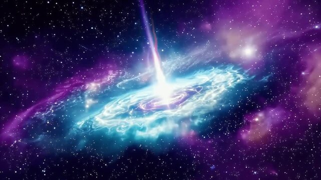 animation presents breathtaking flight clouds star fields outer space glowing nebulae stars highquality 4K footage captivating visual starry astronomy galaxy nebula science