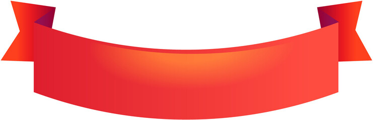 Ribbon Decoration Red Isolated Icon
