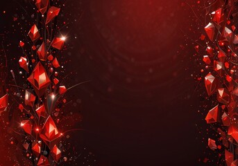abstract red background with magic and rubies, background with red stones abstraction