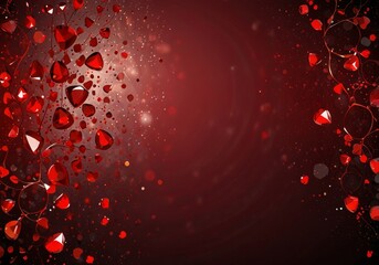 abstract red background with magic and rubies, background with red stones abstraction