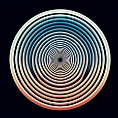 Obraz premium Colorful spiral pattern with circular shapes, abstract design for wallpaper or backdrop