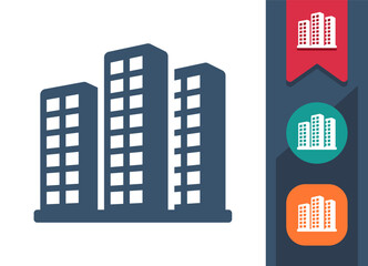 Skyscrapers, Office Building, Apartment Buildings, City Icon