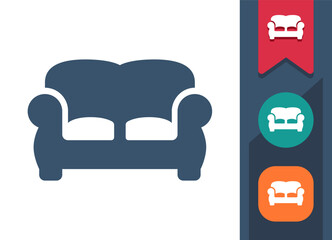 Sofa, Couch, Furniture Icon