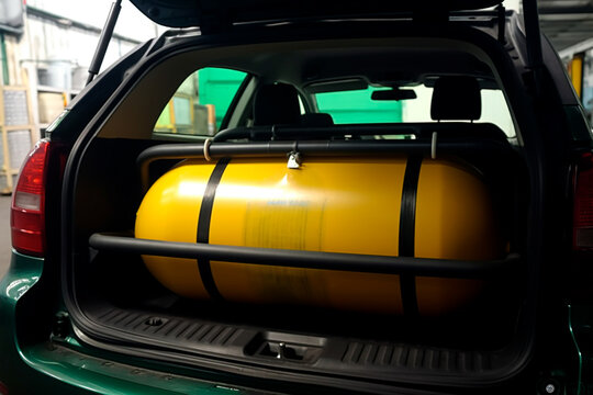 GNC system correctly installed in a car, promoting safety and fuel economy