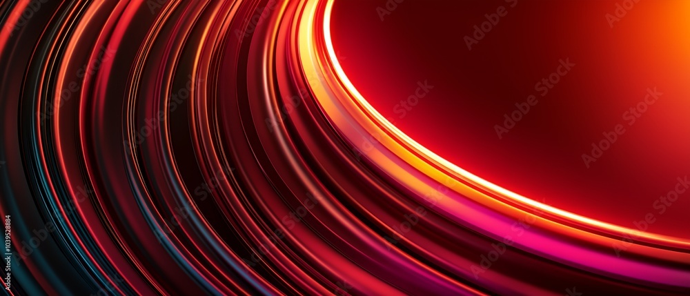 Aufkleber a red and blue striped background with a red and orange line in the middle. the background is a grad