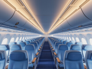 Podr&oacute;ż lotnicza - wnętrze samolotu
