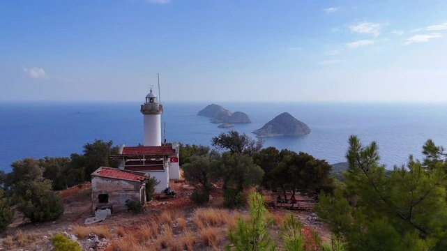 Gelidonya Lighthouse, located in the Kumluca district of Antalya, is known as the most important lighthouse of the Mediterranean. The other name of Gelidonya Lighthouse which is 237 meters high.