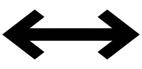 Arrow icon sign color black