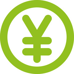 Circle Yen icon logo design