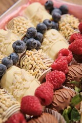 Chocolate-Covered Strawberries with Fresh Fruits