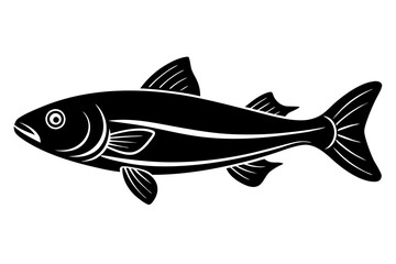 Creative Cute Fish line art vector design with a white background 