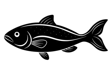 Creative Cute Fish line art vector design with a white background 