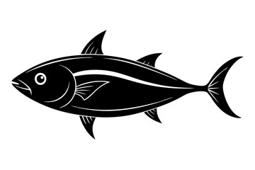 Creative Cute Fish line art vector design with a white background 