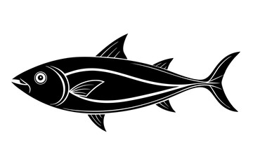 Creative Cute Fish line art vector design with a white background 