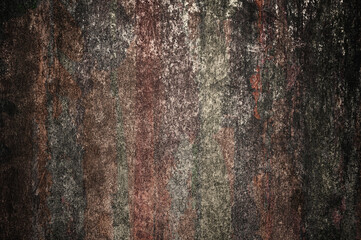 Dirty color paint on a metal surface. Banner of the grunge color paint.