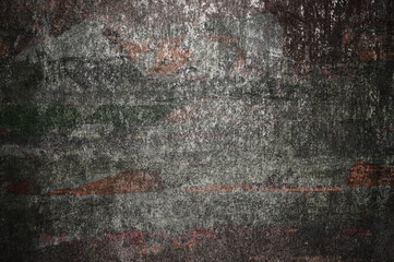 Dirty color paint on a metal surface. Banner of the grunge color paint.