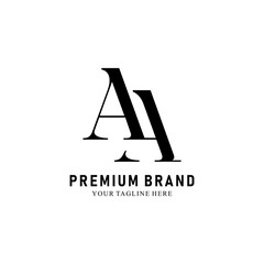 Modern Creative AA Logo Design. icon initial Based Monogram and Letters in Luxury vector