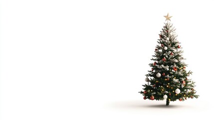 Fototapeta premium Festive Christmas Tree with Beautiful Decor