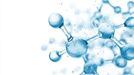 High Quality Molecular Structure in Clear Background