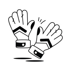 Protective goalkeeper gloves icon designed for grip and hand safety during game