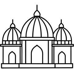 taj mahal vector illustration